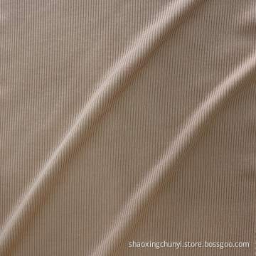 High Quality 100% Polyester Soft And Stretchy Plain Yarn Dyed 2x2 Rib Knitted Fabrics For Sweater dress/Garment